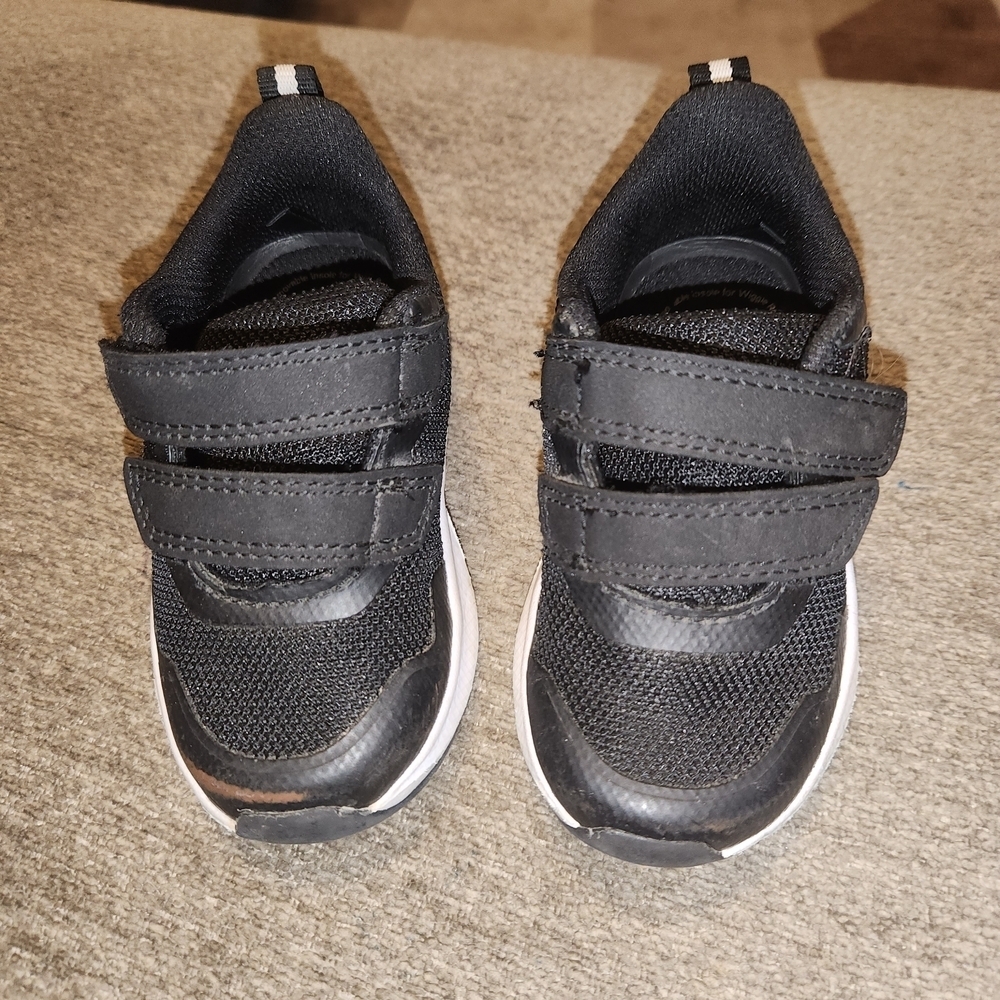 Athletic Works Black Kids Sneakers with Velcro
